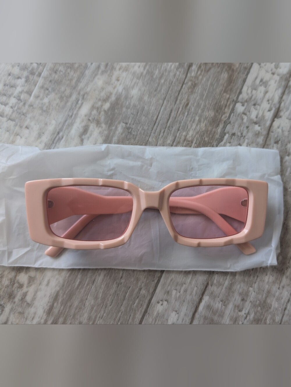 Retro Rectangular Pink Women's Sunglasses